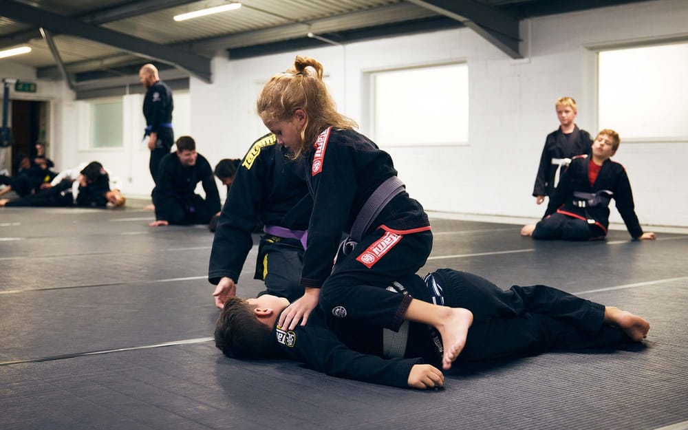 Children training in a Kingston Jiu Jitsu kids class